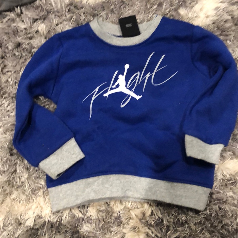 Blue and gray sweater